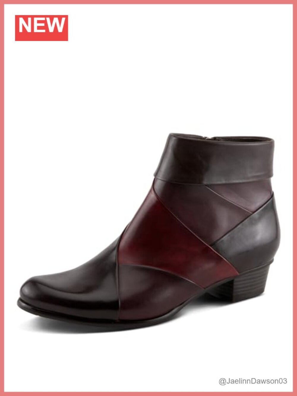 Spring Step Mayvilla Leather Ankle Bootie Faux Fur Lined Chelsea Boot